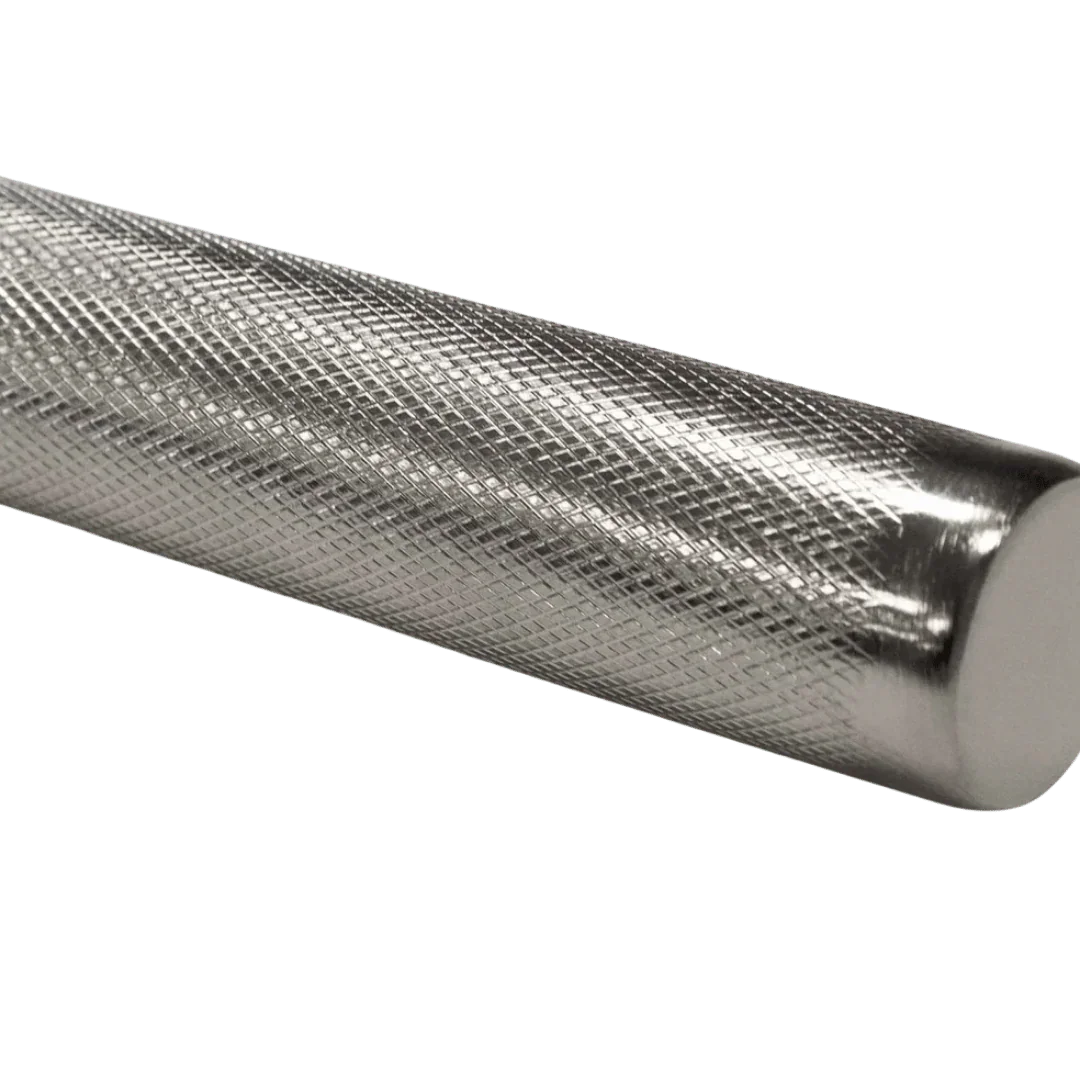 Omberg asado skewers stainless steel close-up of flat blade and handle connection