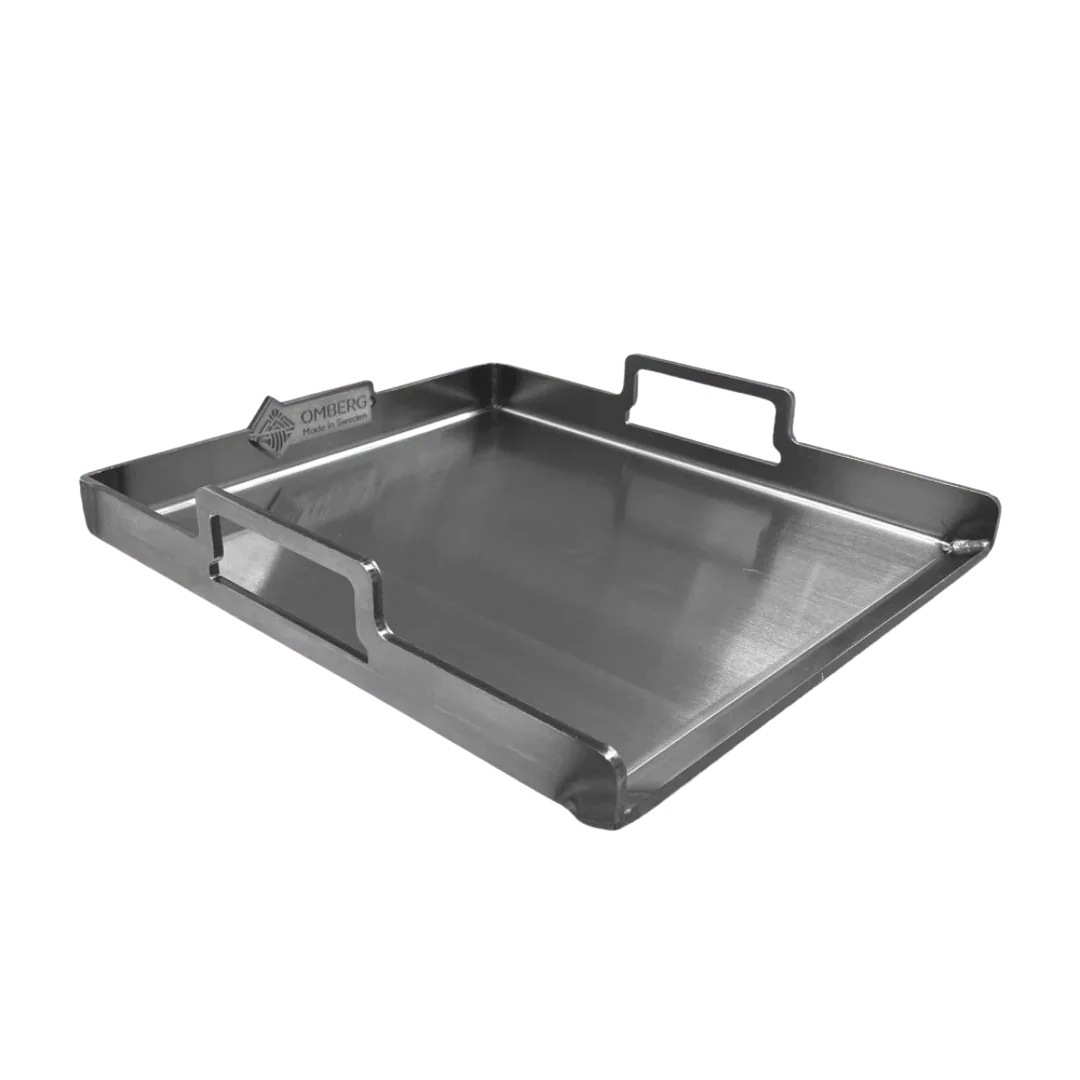 Carbon Steel Griddle Brasero Shelf 39x34 cm Swedish-made, top view showing cooking surface