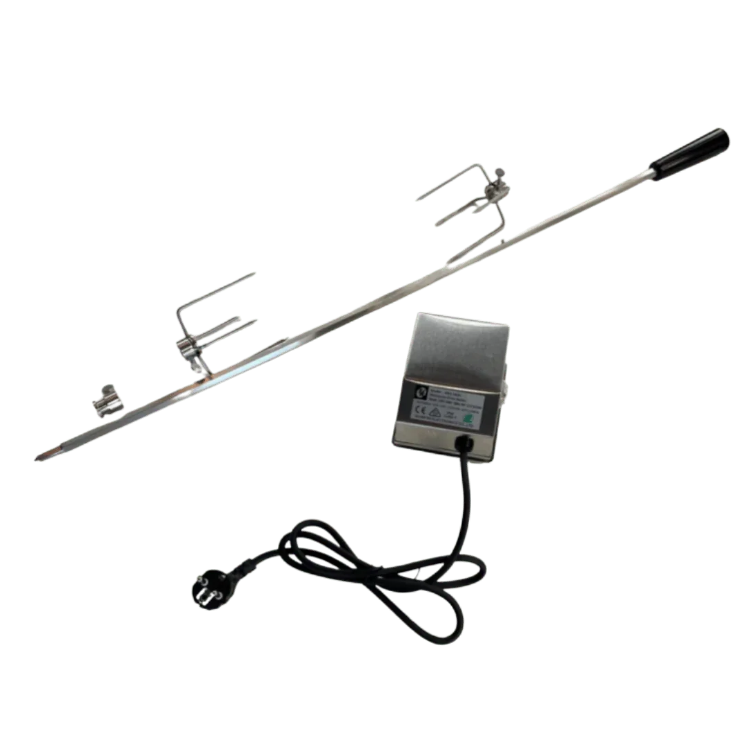 Rotisserie for Asado Gaucho 1200 stainless steel spit rod with motor mount, product view