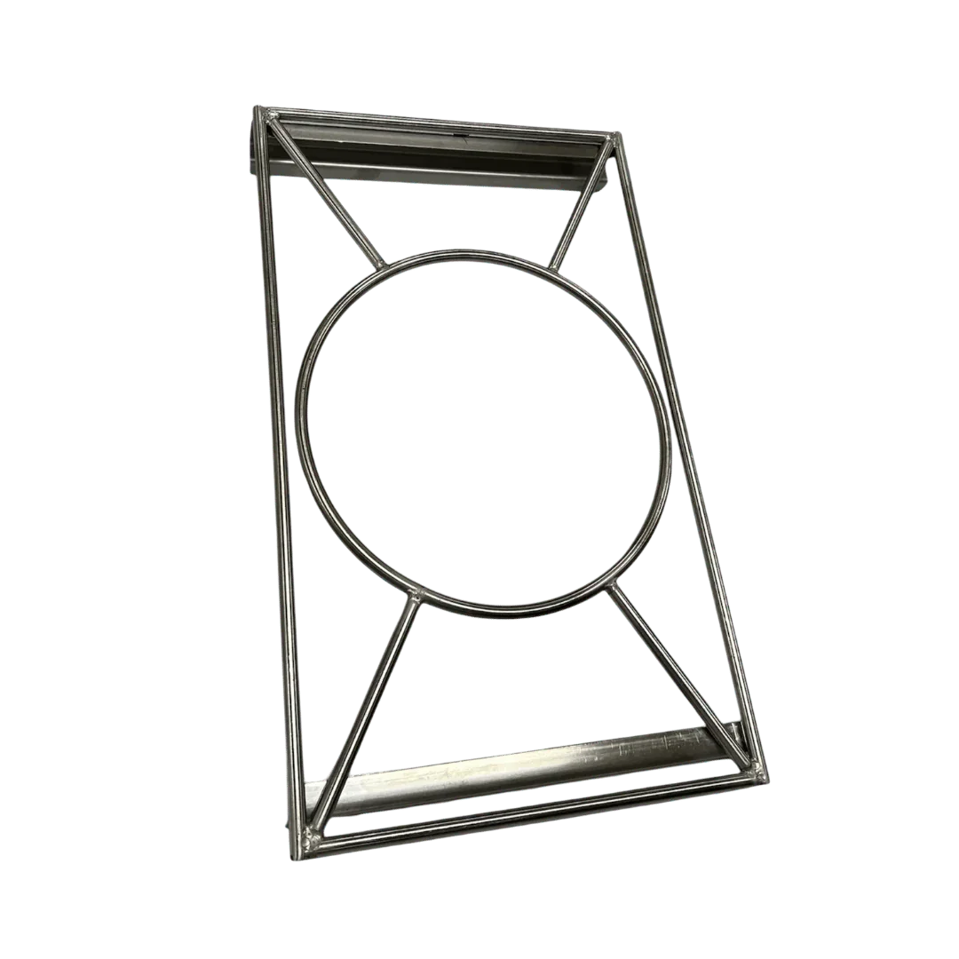 Asado Wok Ring steel installed on Asado Gaucho grill grate, front view