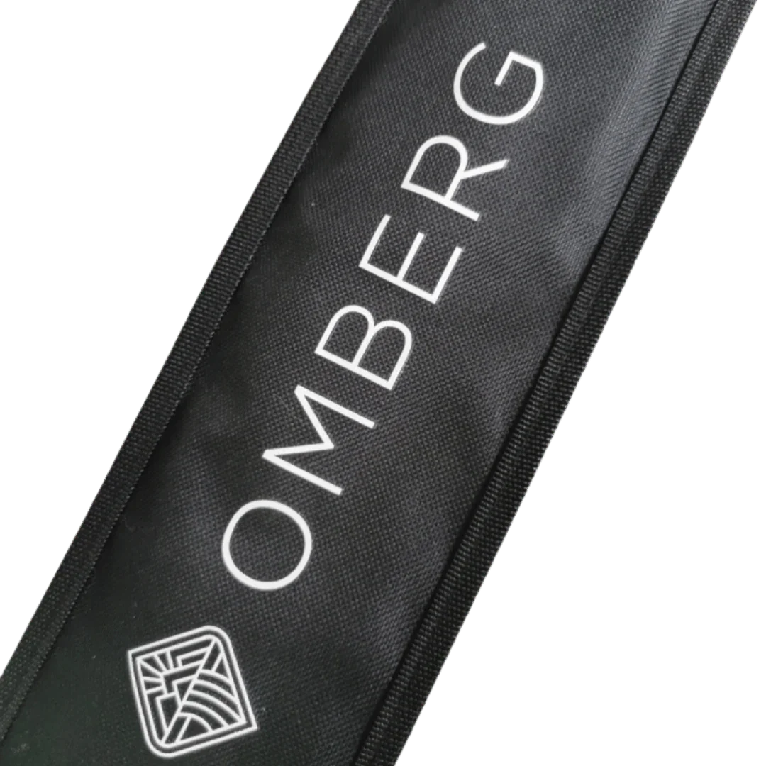 Omberg BBQ-Spieße mit flacher Klinge aus Edelstahl, 42 cm, Nahaufnahme der Klingenform