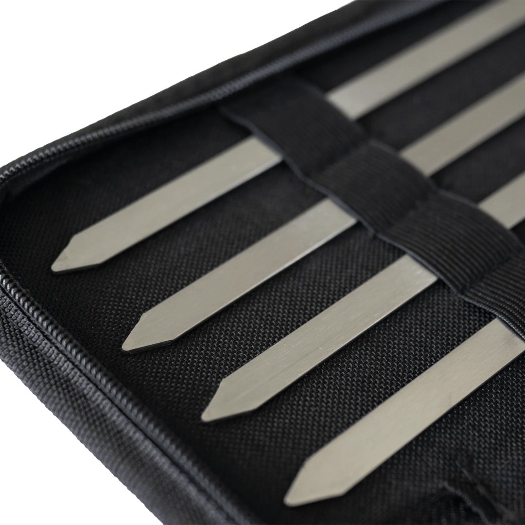 Omberg breite Grillspieße 8er-Pack Edelstahl mit Holzgriffen, Produktübersicht