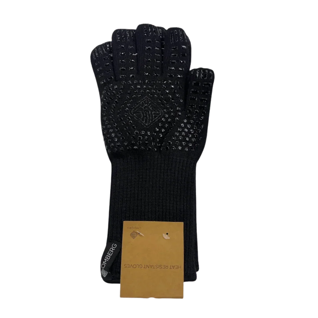 Omberg BBQ-Handschuhe, für bis zu 400 °C geeignet, Nahaufnahme eines einzelnen Handschuhs mit Detailansicht der Struktur