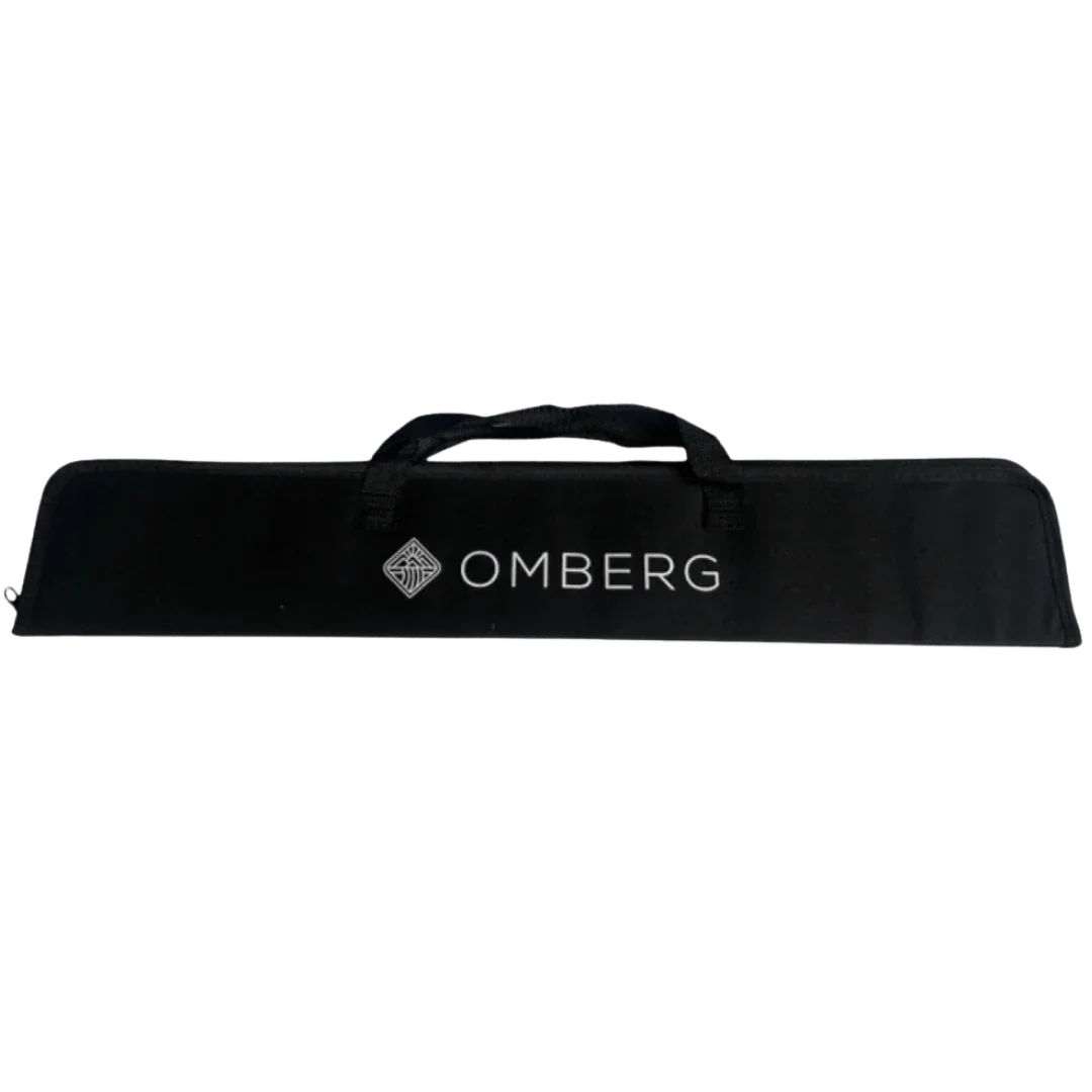 Omberg Brede BBQ-spiesen 60 cm 6-pack op asado-grill met voedsel