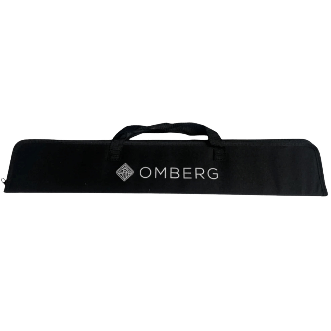 Omberg Brede BBQ-spiesen 60 cm 6-pack op asado-grill met voedsel